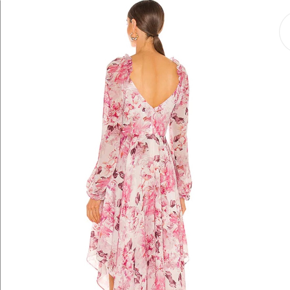 NWT Sau Lee Revolve Floral Print Handkerchief Hem Flowy Bohemian Georgia Dress 6